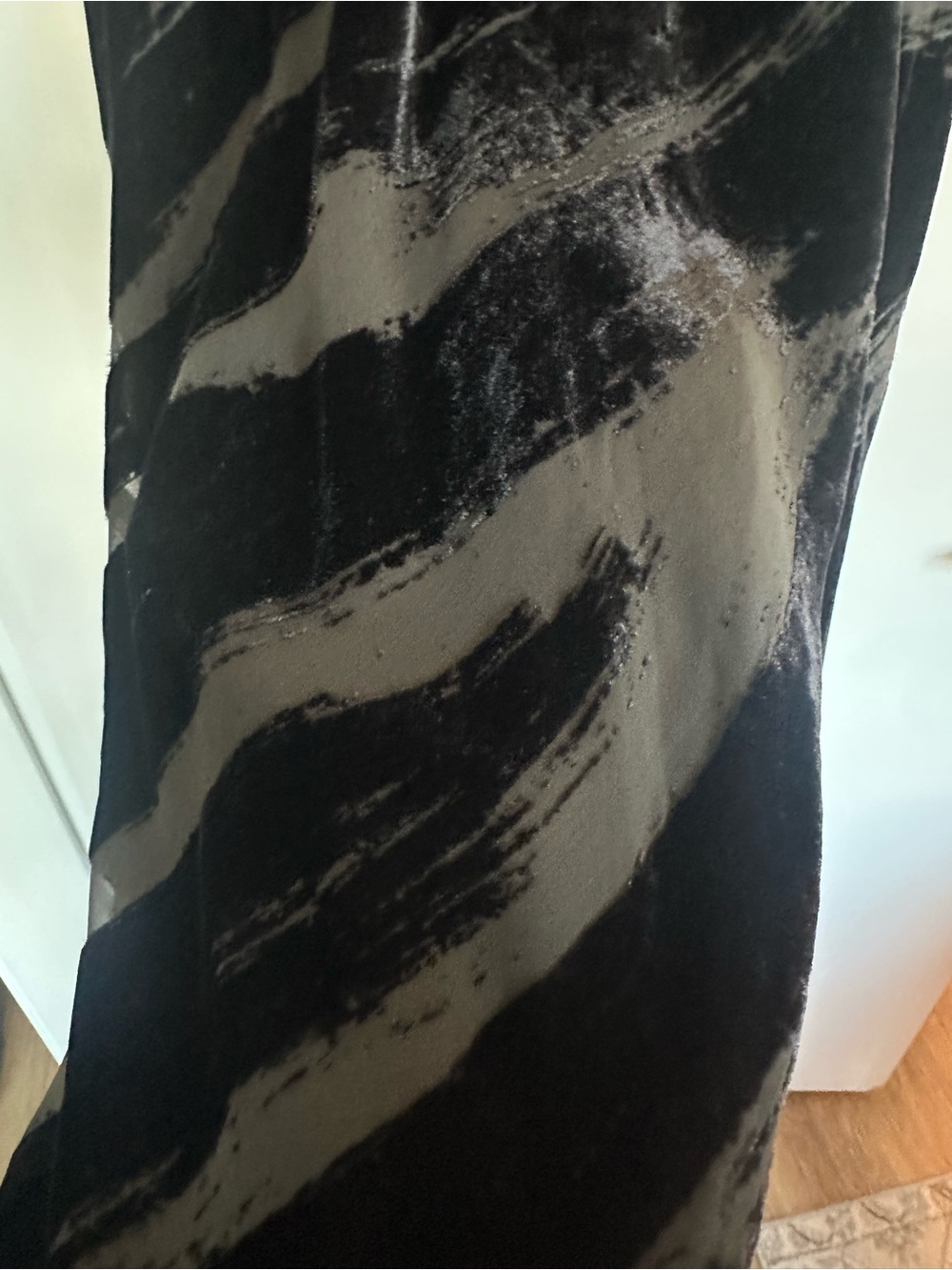 NWT By Anthropologie 3X Black Velvet Slip Dress - Floral Lace Cowl, Burnout - Picture 9 of 11